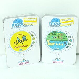 Lot of 2 Moonlite Storybook Story Reels Ugly Duckling Curious George NEW